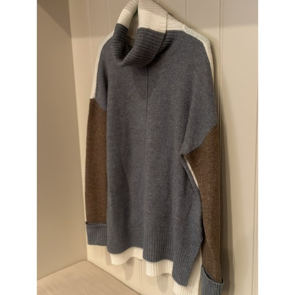 Tribal Color Block Turtleneck Oversized Sweater Size XS - Picture 3 of 8